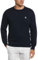 Original Penguin Herren L/S Sticker Pete Fleece Crew Sweatshirt, Dunkler Saphir, S