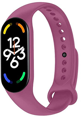 OcioDual Cinturino di Ricambio in Silicone, Viola, Compatibile con Xiaomi Band 7 6 5, Compatibile con Amazfit Band 5, Bracciale in Gomma Morbida e Flessibile, Sport Band