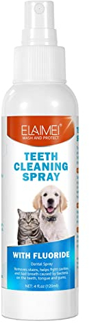 Jomewory Spray dental para mascotas | Spray de limpieza de dientes de perro de 4.2 onzas, spray de limpieza de dientes de perro de 4.2 onzas combate la acumulación de sarro, elimina el mal aliento,