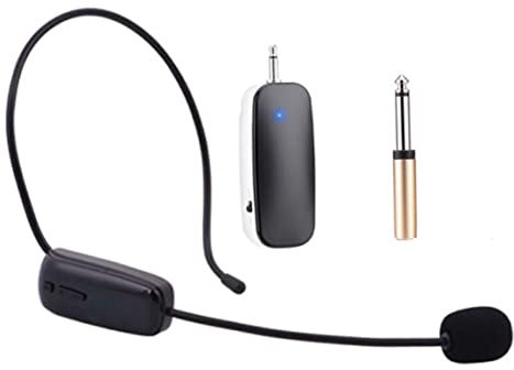 Liummrcy Casque de Microphone sans Fil UHF Amplificateur Vocal Casque pour Les Haut-parleurs de scène Teacher Wireless mic Casque, Casque d'enseignement sans Fil, Micro Casque pour Professeur,