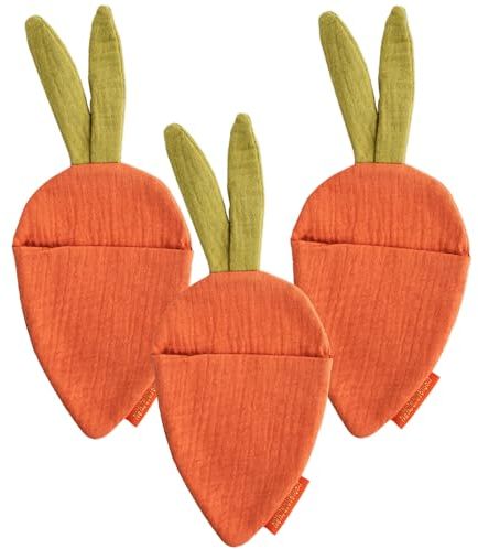 Papierdrachen 3 Möhrenbeutel für Ostern - fröhliche Geschenkverpackung für Ostern