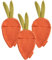 Papierdrachen 3 Möhrenbeutel für Ostern - fröhliche Geschenkverpackung für Ostern