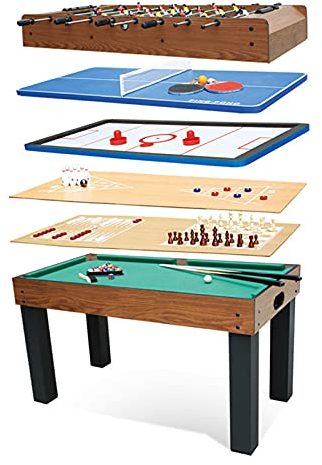 8 in 1 Game Combination Tables, Mini Foosball/Soccer Table for Kids, Home Sports Mini Hockey Sets, Mini Table Tennis Table for Outdoor/Indoor, Pool Table