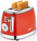 60er Jahre Retro Toaster 2 Scheiben Edelstahl | Doppelschlitz Toaster | 6 Stufen | Indikatorleuchte | Toastautomat | Abschaltautomatik | Herausziehbare Krümelschublade