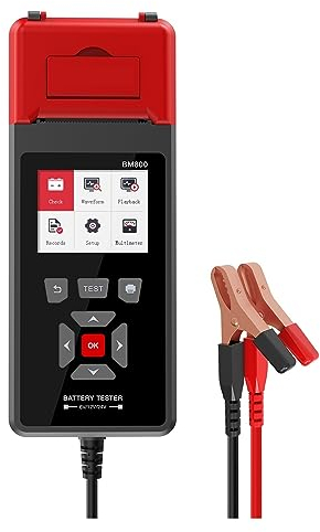 POEMAX Car Battery Tester Car Battery Tester With Printer 6V 12V 24V Battery Analyzer Cranking Test & Charging Test & Max Load Test Extreme Accuracy and Safety