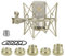 GeekriaforCreatorsSoporte de choque para micrófono compatibleconNeumann TLM 103 TLM 102 U 87 Ai TLM 49 Mic Adaptador de suspensión antivibración Abrazadera Clip desoporte para micrófono(champán/metal)