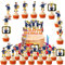 Feuerwehrmann Sam Tortendeko, 25 Stück Tortendeko Feuerwehr, Feuerwehr Kuchen Deko, Feuerwehrmann Cake Topper, für Kinder Geburtstag Torten Deko
