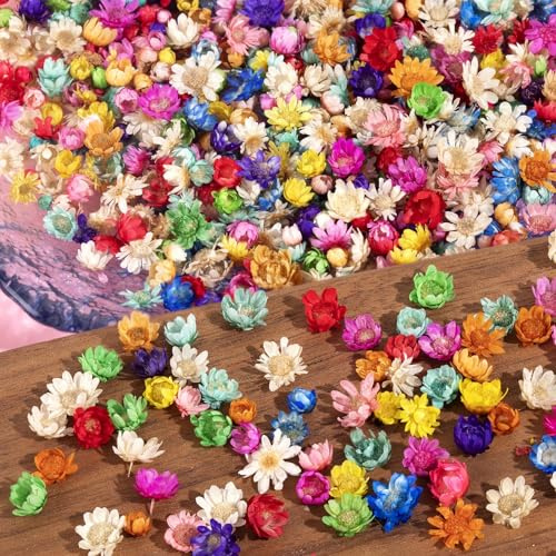 300 PCS Small Dried Flowers for Crafts - Mini Dried Flowers for Resin, Tiny Natural Real Dried Pressed Flowers Bulk for DIY Jewelry Earrings Epoxy Molds, Candles Soap Making