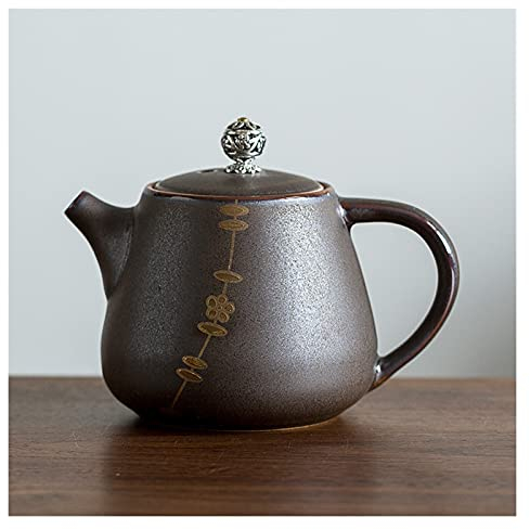 Teiera Glassa Tè Tea Pot Ceramica Teiera Tè for la produzione di tè Retro Bollitore da tè Manuale Flambe Teiera singola di alto livello Macchina per il tè (Color : C)