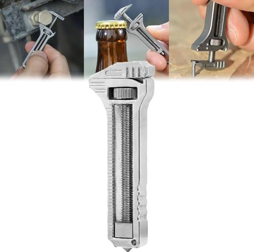 Mini Multitool Wrench - Compact Titanium Multitool, Adjustable Size Small Multitool, Mini Alloy Multi-Tool for Everyday Prep, Titanium Tool (1 Pcs)