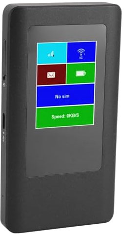 Véritable Point D'accès Mobile WiFi 5G avec écran Couleur, 5G Portable Mifi Double Bande sans Fil WiFi6, Emplacement pour Carte Nano SIM, 4400 MAh, Prise en Charge Simultanée