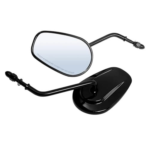 Motorrad Spiegel Für Road Für King Für Touring XL 883 Für Sportster Für Road Für King Für Fatboy Für Softail Für Dyna Für Street Motorcycle 8 Mm Spiegel Lenkerspiegel(Schwarz)