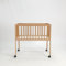 WIKLINOPOL IRENEUSZ ZYGMUNT WICKER WOOD BABY 2000 EU Kinderbett MINI braun Beistellbett aus Holz 80x40cm, Leisen Rädern, Verstellbares Tragbares Bett für Säuglinge/Neugeborene
