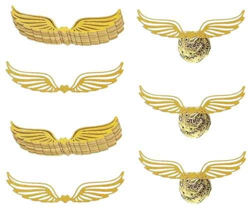 Neodtx Gold Glitter Flügel 50 Stück Goldener Schnatz Dekoration Für Bonbons Schokolade Hexe Cupcake Topper Kinder Party Mottoparty
