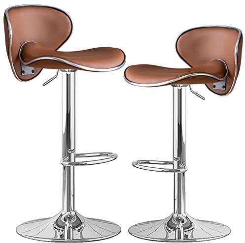 LMHAUSS Verstellbare drehbare Barhocker mit Butterfly-Rückenlehne und Fußstütze, 2er-Set Hochstühle für Küchentheken, Esszimmer oder Insel, 6 Farboptionen Vigorous