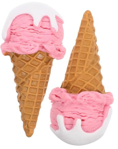 KITANDOVE 2stücke Realistische Eiscreme Modell Tüten Für Partydekoration Fotorequisiten Und Ausstellungszwecke Künstliche Süßigkeit Mit Detailtreue Und Langlebiger Konstruktion