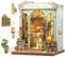 Cutefun Book Nook Kit, DIY Miniature Dollhouse Kit, 3D Wooden Puzzle Bookshelf with Led Light Decoraton for Teens and Adults (Champs-Élysées Florist)
