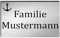 KIWISTAR UG - ab 1x - Namensschild Anker 100x60mm Briefkastenschild selbstklebend - silber-schwarz gebürstet - Klingelschild personalisiert Briefkastenschild - Türschild - mit Gravur UV und wetterfest