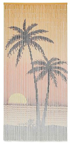 AJJHUUKI Maison et jardin, décoration, traitements de fenêtre, moustiquaires de fenêtre, rideau de porte en bambou 90 x 200 cm