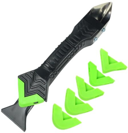 3 in 1 Silicone Caulking Tool Kit - Stainless Head Sealant Remover & Finishing Tool for Bathroom, Kitchen, Floor