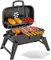 Outsunny Charcoal Barbecue Grill Folding BBQ Grill with 1232 cm² Cooking Area, Adjustable Vent, Thermometer, Handles for Camping Picnic, Black