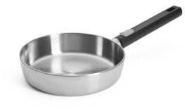 Woll Logic Steel Poêle plate à induction Ø 20 cm, hauteur 4,5 cm avec manche amovible – Convient pour tous les types de cuisinières, sans PFAS