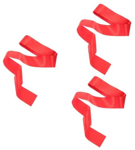 Abaodam 3 Rollen Laufzeile Leichtathletik-finish-riemen Zielgurt Für Laufveranstaltungen Race-finish-gurt Laufbahngürtel Laufband Lauf-finish-gürtel Zielseil Der Laufstrecke Polyester Rot