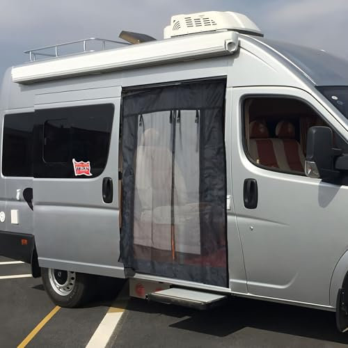 180x133cm Moustiquaire Porte Camping Car - Moustiquaire Magnétique pour Porte Coulissante de Camping-Car - Moustiquaire Magnétique pour Porte Latérale Camping-Car Camion