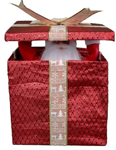 Weihnachts Dekofigur 27 cm | Mit Bewegung, Klang & Licht | Weihnachtsdeko
