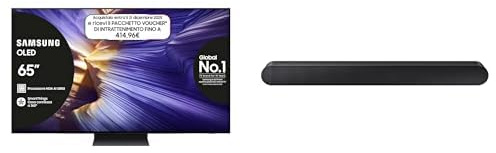 Samsung Smart TV 65'' QE65S94FATXZT OLED 4K, NQ4 AI Gen3 Processor, 4K AI Upscaling Pro, Motion Xcelerator 144Hz, Dolby Atmos & OTS Lite, LaserSlim Design, 2025 + Soundbar HW-S50B/ZF. Q-Symphony