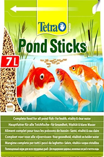 Tetra Pond Sticks - Fischfutter für alle Teichfische, unterstützt gesunde Fische und klares Wasser im Teich, 7 L Beutel