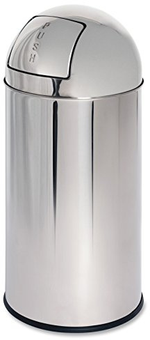 Genuine Joe 58885 Push Receptacle, 14-Inch Diameter x 29-Inch H, 12 Gal., STST