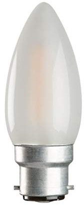 2X Opal Candle Light Bulb 60w / BC Bayonet Cap White Pearl Soft Lamps