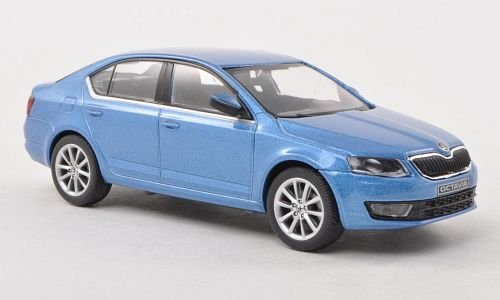 Skoda Octavia III, met.-hell-blau , 2013, Modellauto, Fertigmodell, Abrex 1:43