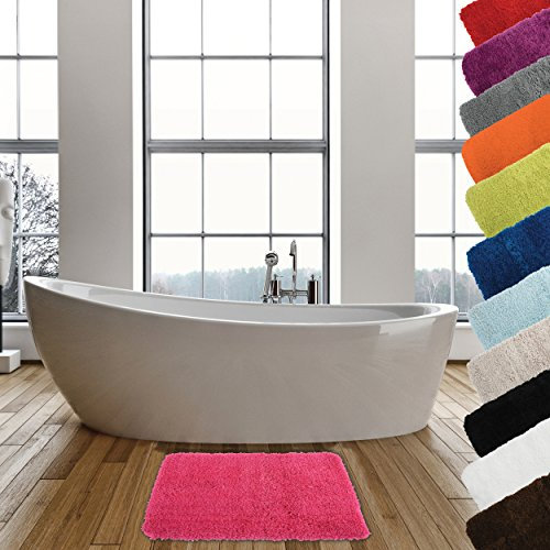 MSV Tapis de Bain Microfibre 50x70cm Fuschia
