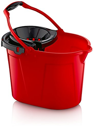 HOBBY LIFE 1-Piece 14 Litre Plastic Cleanmax Mop Bucket with Wheels