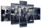Visario 5531 Bilder auf Leinwand Bild 160 x 80 cm New York fünfteilig