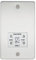 Knightsbridge FP8900PCW FP8900 FPAV8900PCW Flat Plate 115V/230V Dual Voltage Shaver Socket-Polished Chrome, 230 V, White Insert