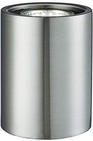 Small and Contemporary Satin Chrome LED Table/Floor Lamp Uplighter by Happy Homewares