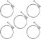 POWERTEC 70216 3 Inch Double Wire Hose Clamp with Bolt, Adjustable Hose Clamps for Dust Collector, Dust Collection Hose and Dryer Vent Hose, Pipe Clamp, Worm Gear Clamp, 5 Pack (Color May Vary)