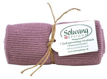 Solwang Handtuch Staubig Rosa, Küchentuch gestrickt aus Baumwolle