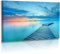 Fotoatelier Dirk Haas Premium Acrylglasbild XXL - Natur - Landschaft - Italien - GardaStrand - Sonnenuntergang - Wellness - Steg - Acrylglas : 120 cm x 70 cm