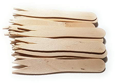 Wooden Disposable Chip Fork Ideal forparty/Fish &Chips/Outdoor/Picnic (200)
