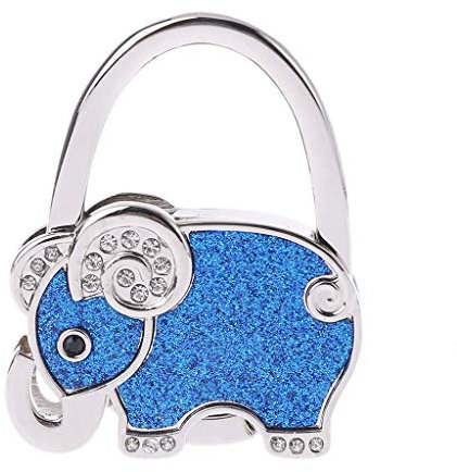 Sitrda (1 pc) Rhinestone Elephant Handbag Hanger Hook Holder - Table Foldable Purse Bag Hook Holder
