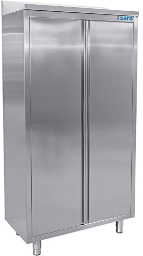 Saro Edelstahlhochschrank mit 3 Böden, schräges Dach, 600mm