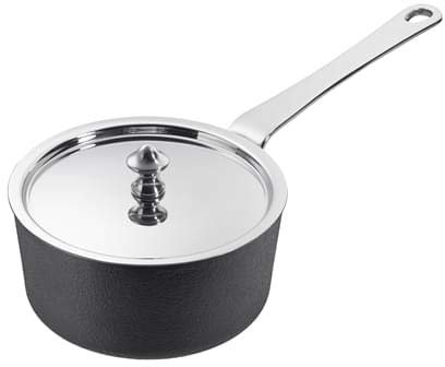 Scanpan Mini-Kasserolle mit Griff und Deckel aus Stahl, Linie Maitre d'Cast Iron, Durchmesser 12 x 8,5 cm