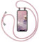 moex Handykette für Apple iPhone XS Max Hülle mit Band abnehmbar, Handyhülle mit Kette zum Umhängen, Handyband Kordel Umhängehülle, Necklace Handy Umhängeband, Rosegold