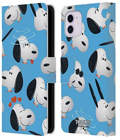 Head Case Designs Offizielle Peanuts Snoopy Persöhnlichkeiten Muster Leder Brieftaschen Handyhülle Hülle Huelle kompatibel mit Apple iPhone 11
