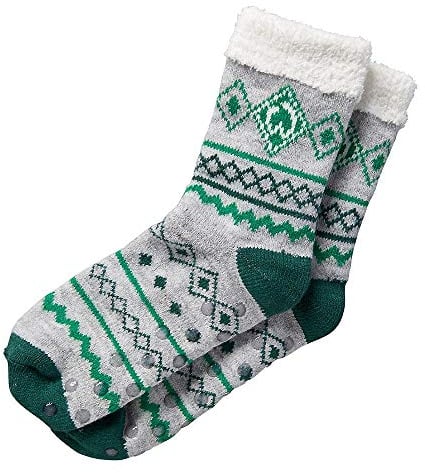 FVLFIL SV Werder Bremen Kuschelsocke Socke Socken grau u. grün Raute, 20-19405