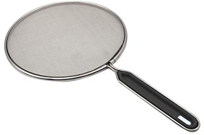 Grease Splatter Screen Guard for Frying Pan Stainless Steel Flat Oil Net Splash Skillet Lid, 25cm